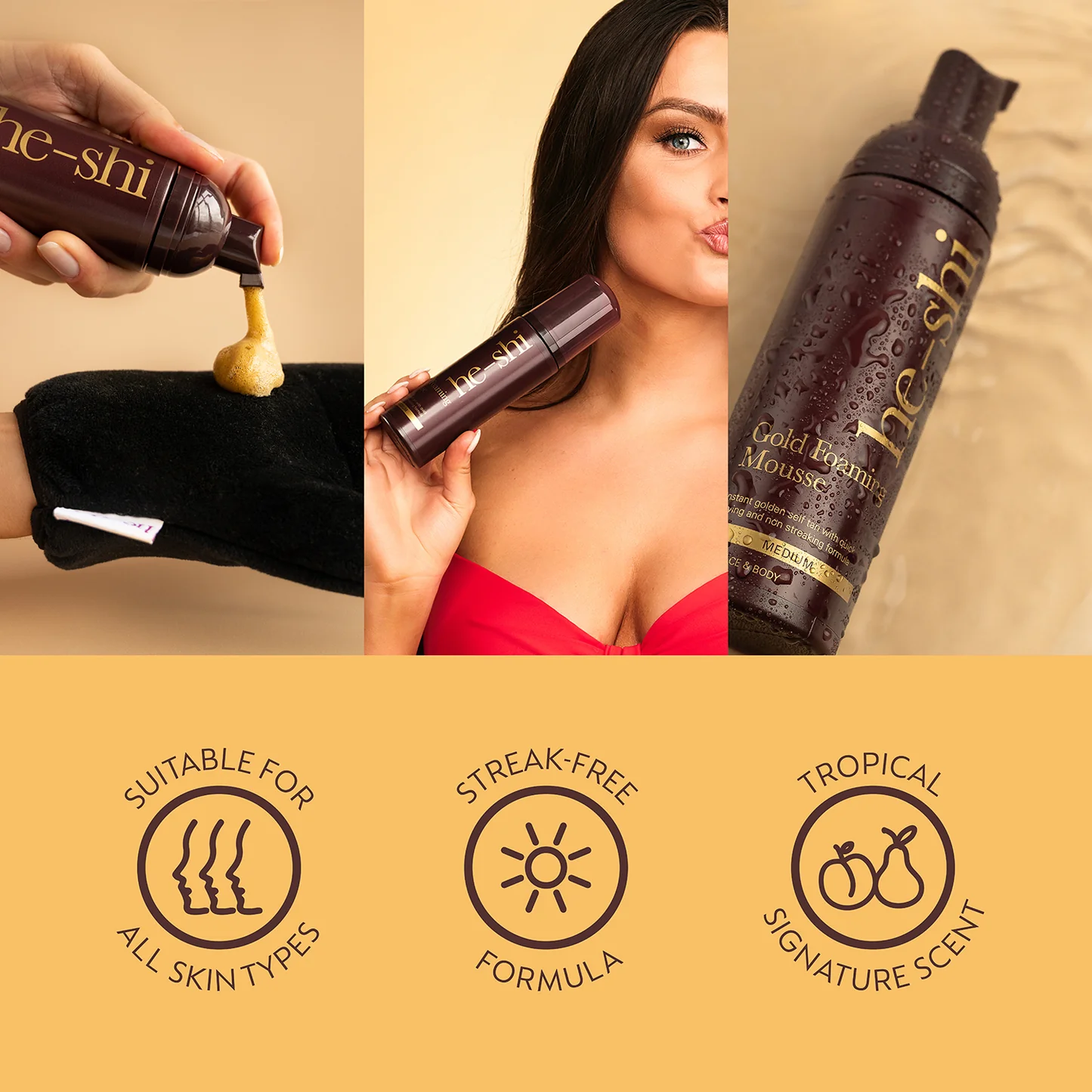 Gold Foaming Mousse Medium 150ml - Image 2